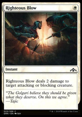 Righteous Blow (Guilds of Ravnica) Trading Card