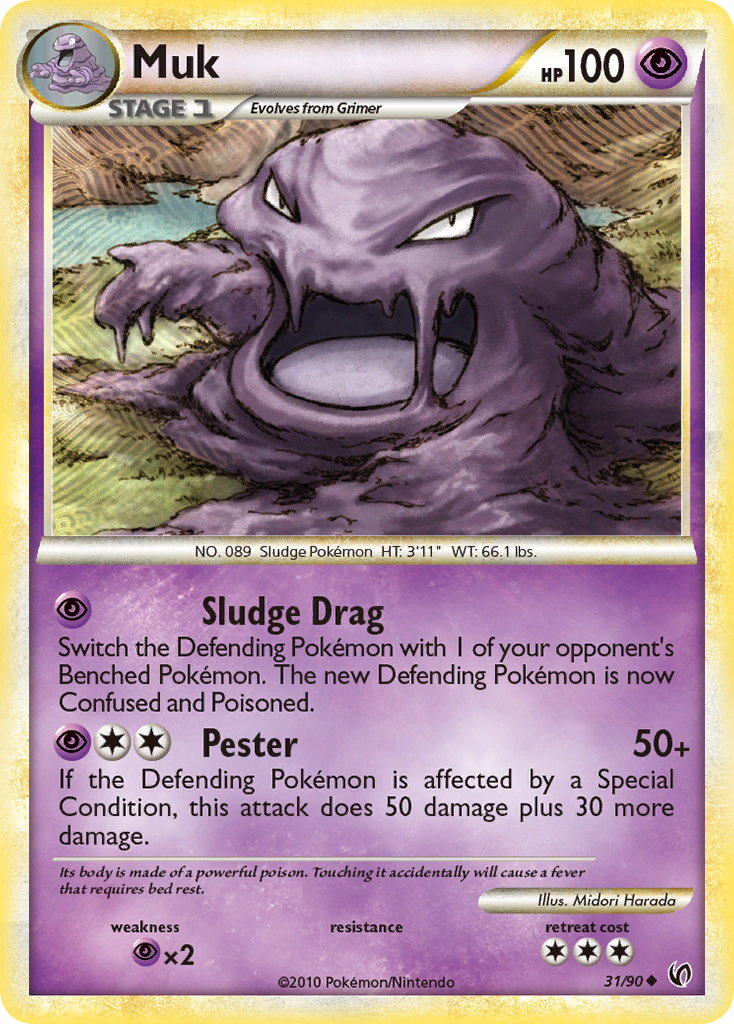 Muk (31/90) - HS—Undaunted Pokémon Card