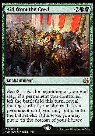 Aid from the Cowl (Aether Revolt) Trading Card