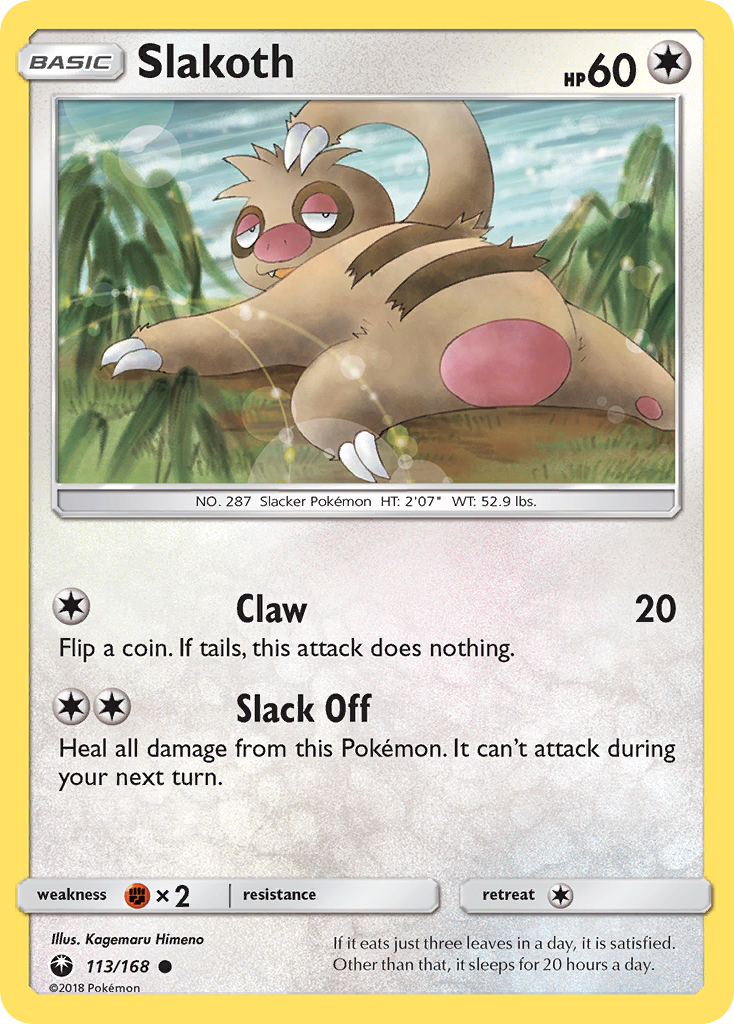 Slakoth (113/168) - Celestial Storm Pokémon Card