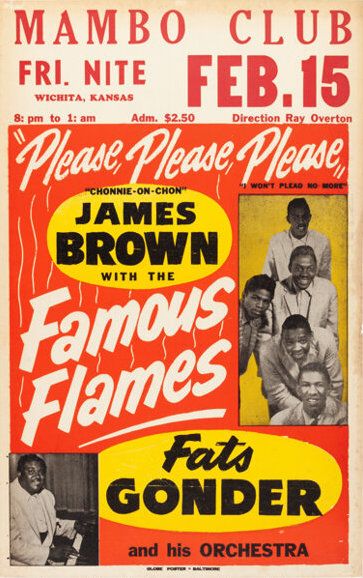 James Brown Mambo Club 1957 Concert Poster