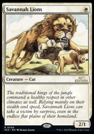 Savannah Lions (Magic 30th Anniversary Edition) Trading Card