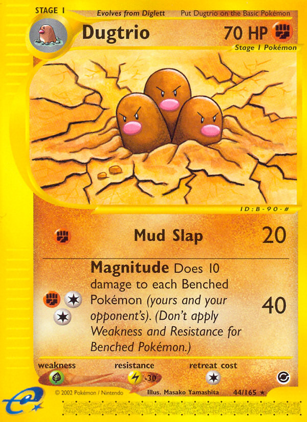 Dugtrio (44/165) - Expedition Base Set Pokémon Card