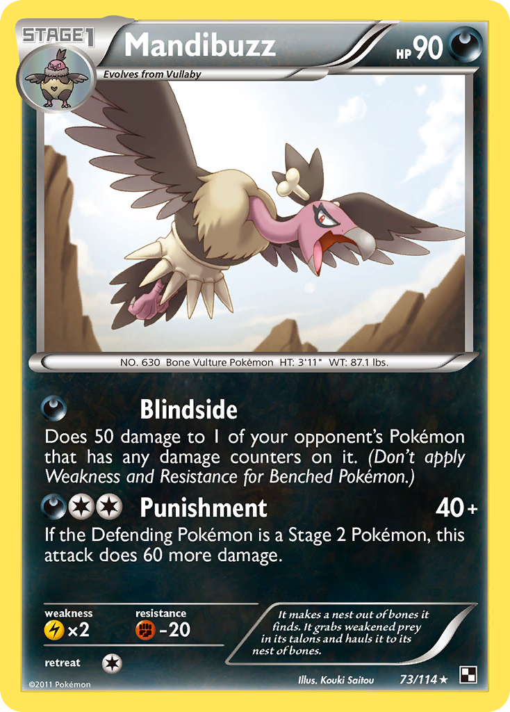 Mandibuzz (73/114) - Black & White Pokémon Card