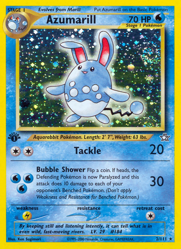 Azumarill (2/111) - Neo Genesis Pokémon Card