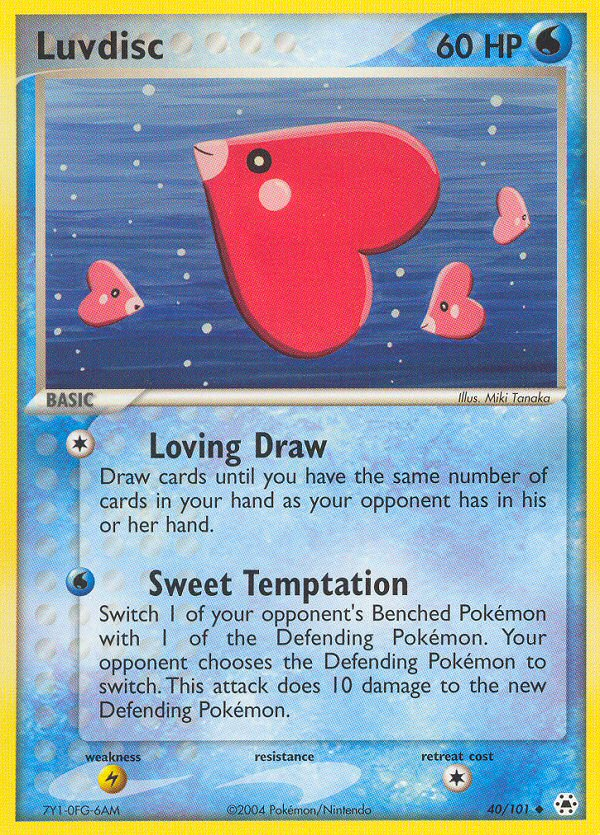 Luvdisc (40/101) - Hidden Legends Pokémon Card