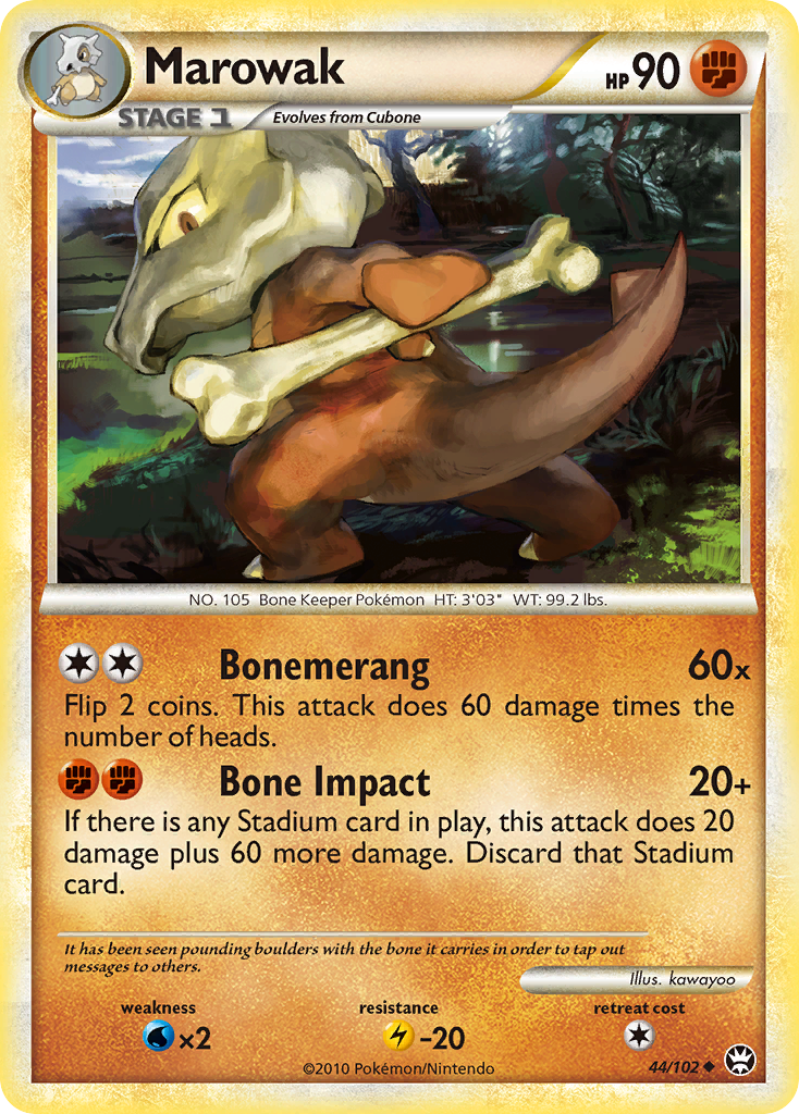 Marowak (44/102) - HS—Triumphant Pokémon Card