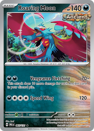 Roaring Moon (65/131) - Prismatic Evolutions (Master Ball Reverse Holo)