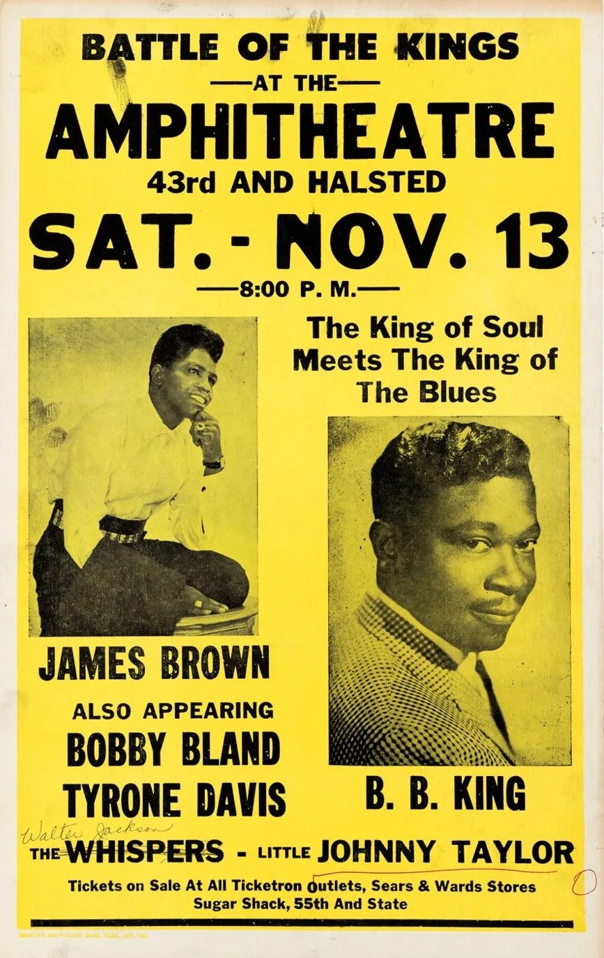 James Brown & BB King International Amphitheatre 1971 Concert Poster