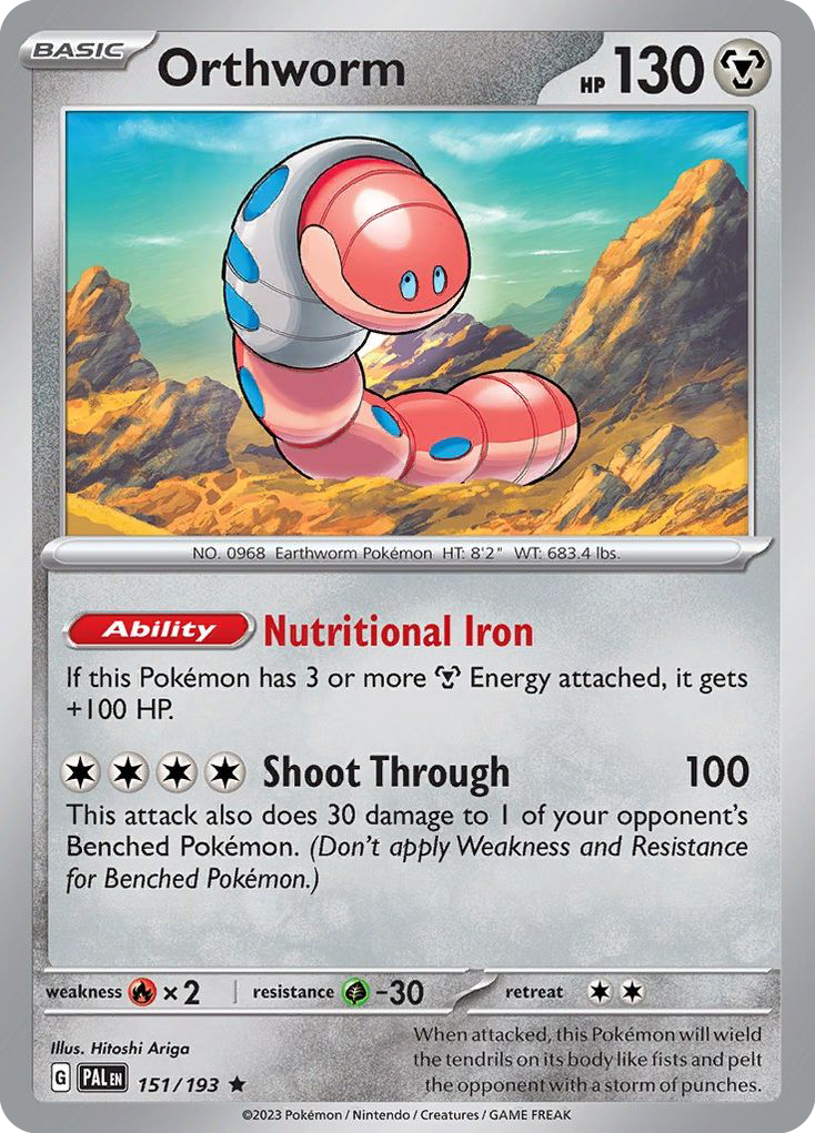 Orthworm (151/193) - Paldea Evolved Pokémon Card