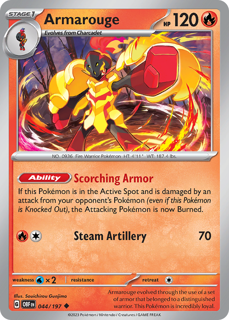 Armarouge (44/197) - Obsidian Flames Pokémon Card