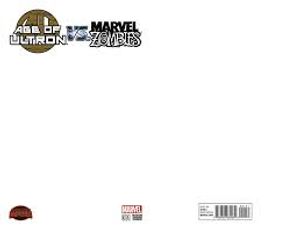 Age Of Ultron Vs Marvel Zombies #1 (Blank Variant)