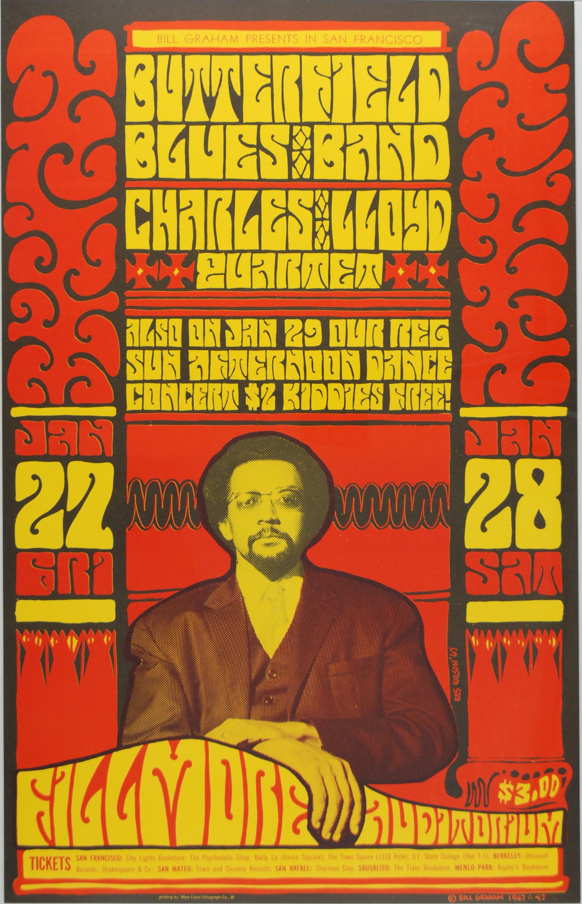 BG-47-OP-1 Butterfield Blues Band The Fillmore 1967 Concert Poster