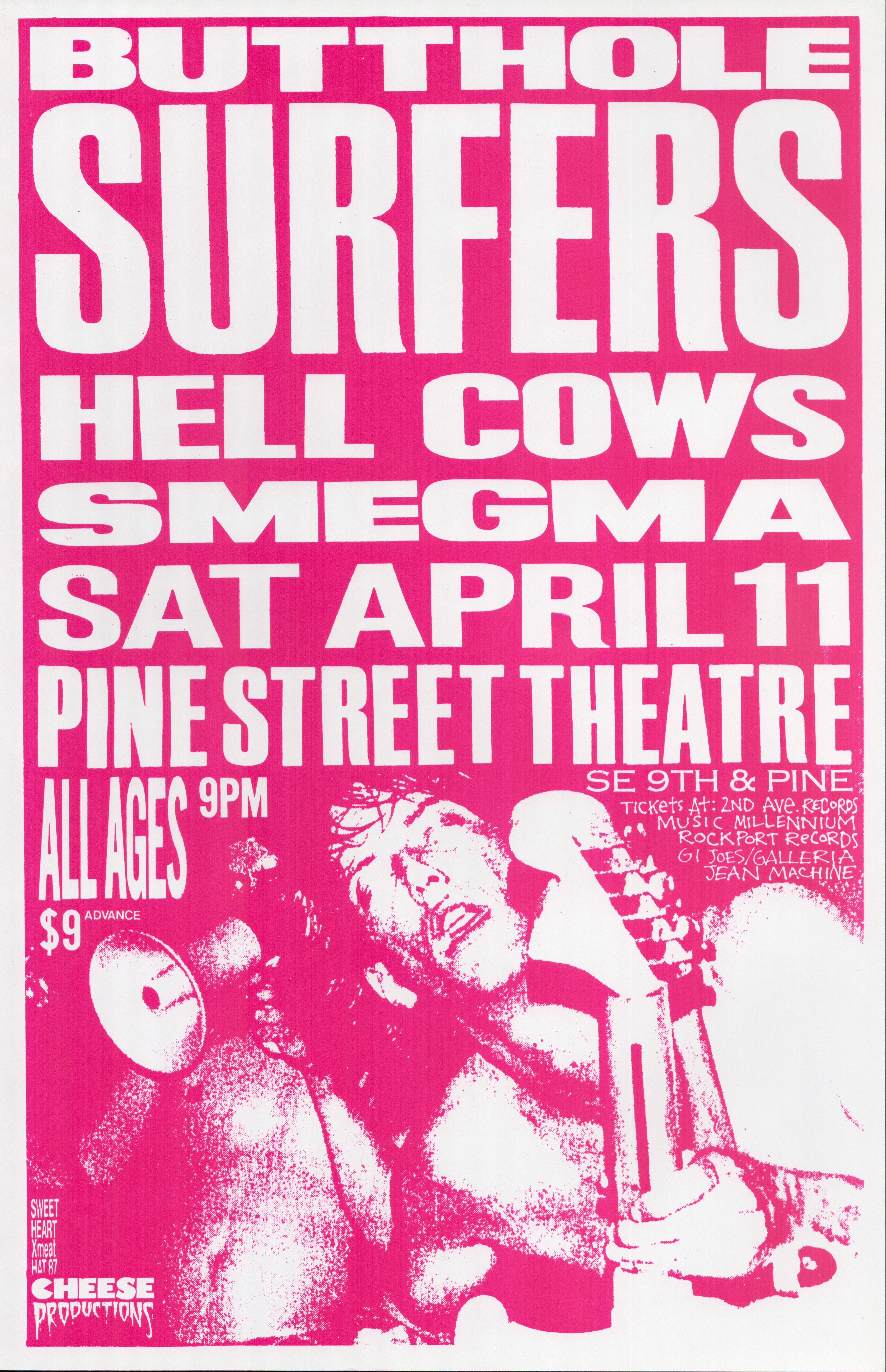 MXP-35.2 Butthole Surfers Pine Street Theatre 1986 Concert Poster