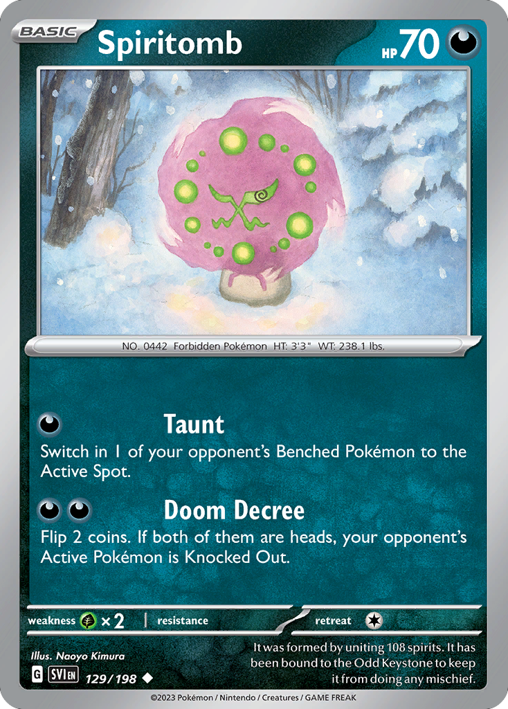 Spiritomb (129/198) - Scarlet & Violet Pokémon Card