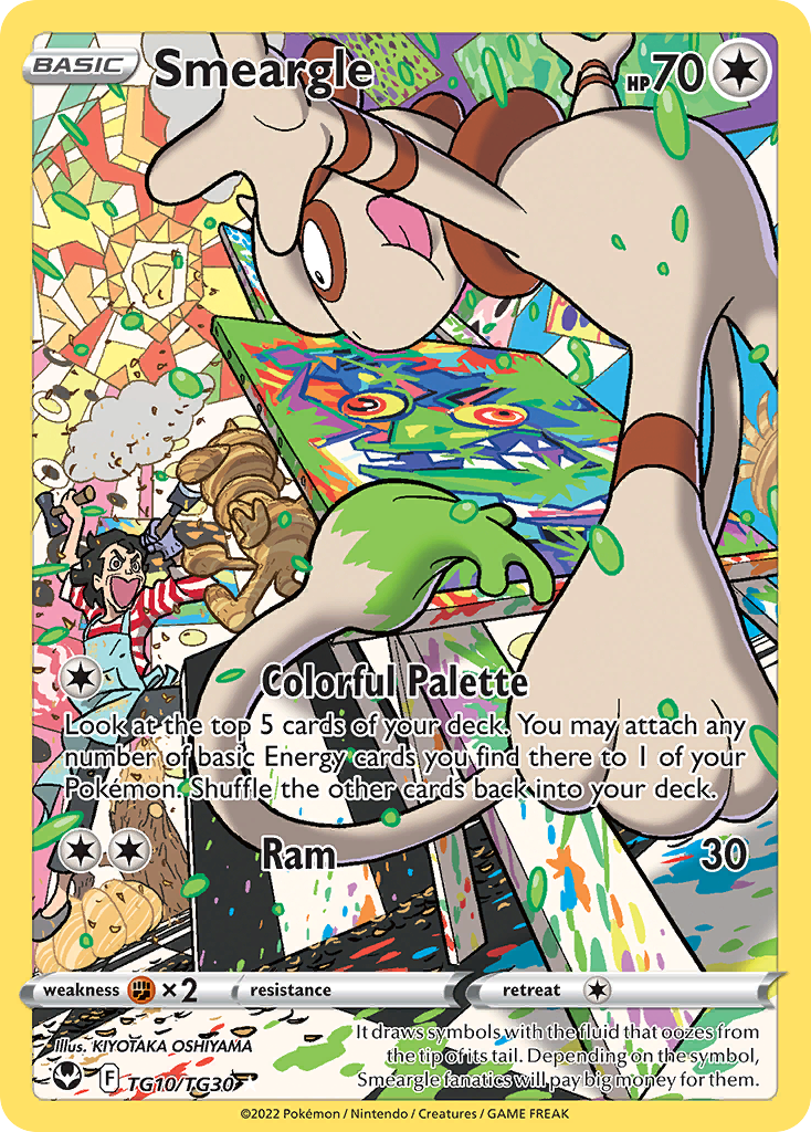 Smeargle (TG10) - Silver Tempest Trainer Gallery Pokémon Card