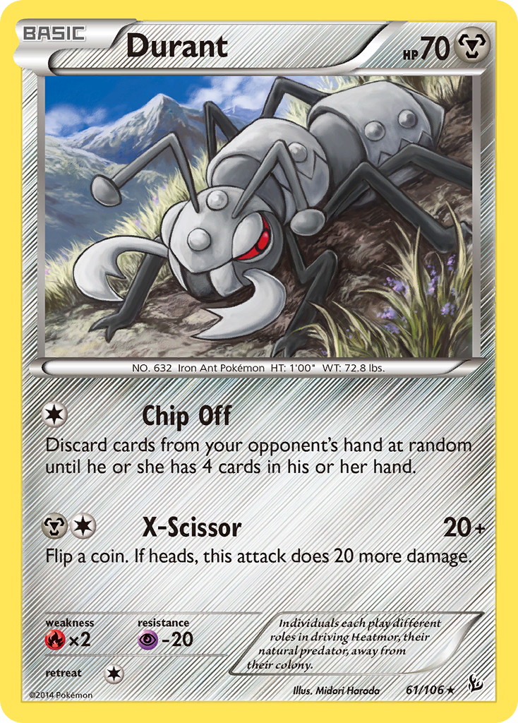 Durant (61/106) - Flashfire Pokémon Card