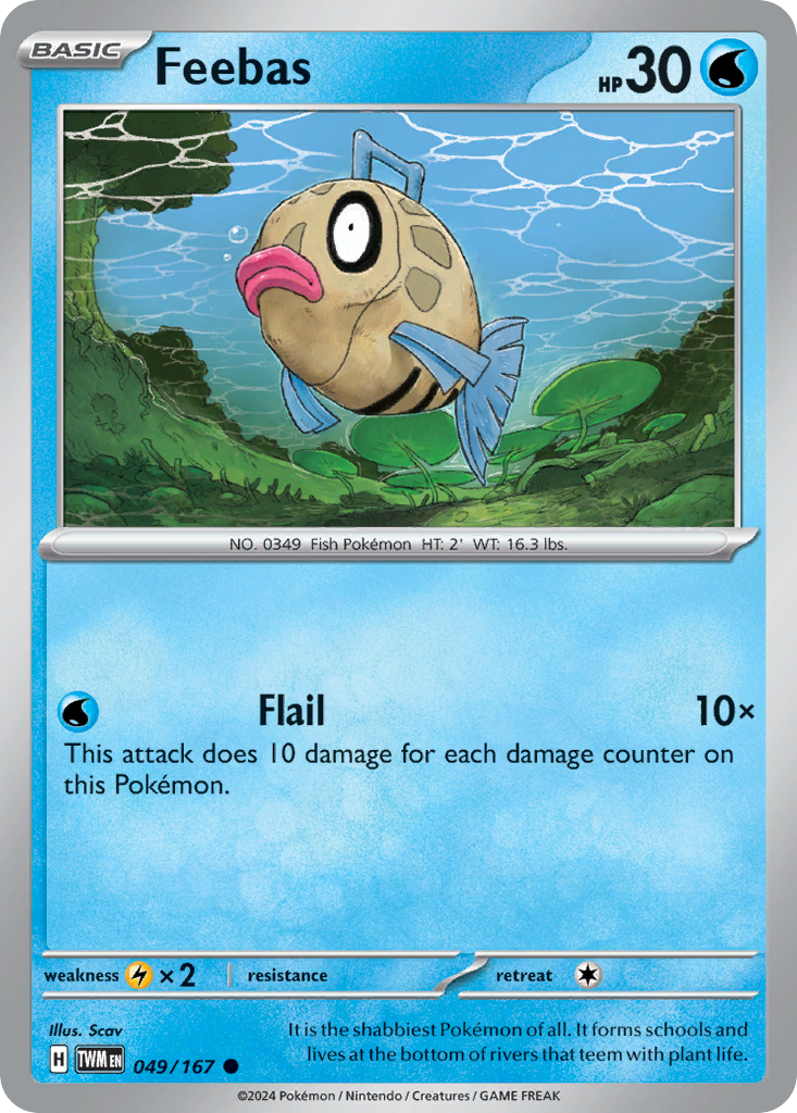 Feebas (49/167) - Twilight Masquerade Pokémon Card