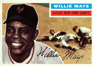 Willie Mays 1956 Topps #130 (White Back) Sports Card