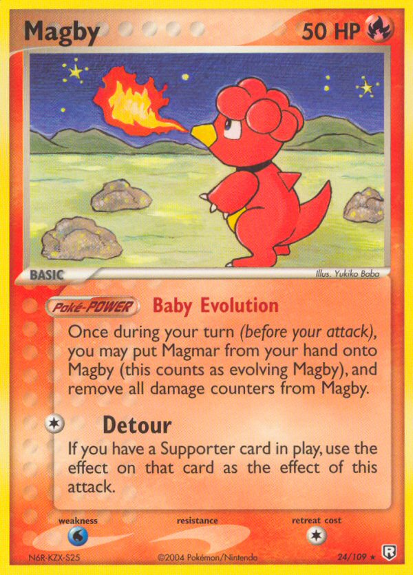 Magby (24/109) - Team Rocket Returns Pokémon Card