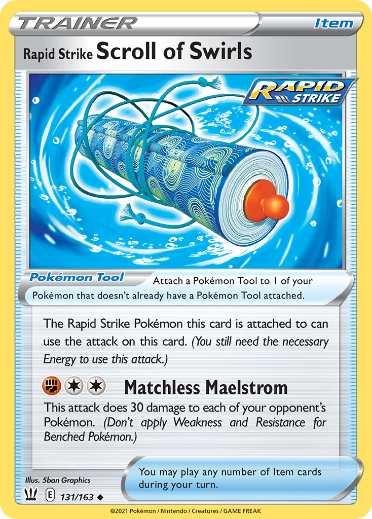 Rapid Strike Scroll of Swirls (Trainer: Pokémon Tool) (131/163) - Battle Styles Pokémon Card