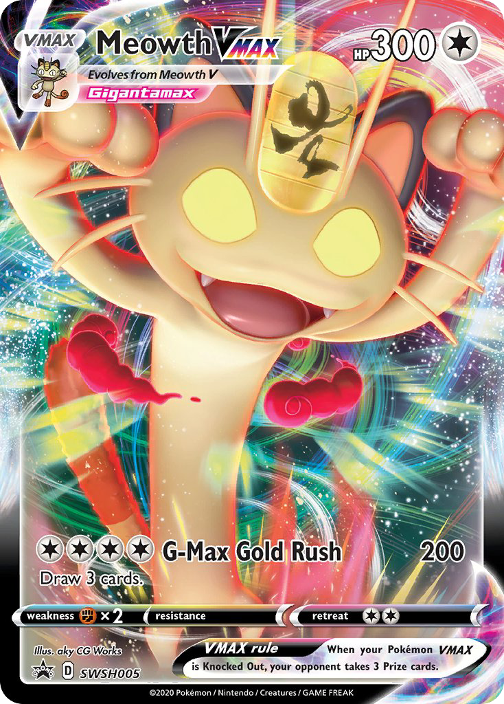 Meowth VMAX (SWSH005) - SWSH Black Star Promos Pokémon Card