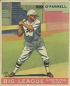 Bob O'Farrell 1933 Goudey (R319) #34 Sports Card