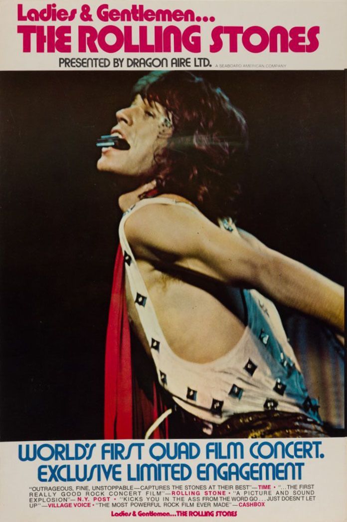 Rolling Stones Ladies & Gentleman Promotional 1974 Concert Poster