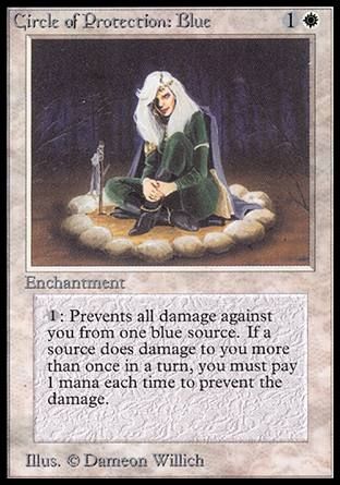 Circle of Protection: Blue (Alpha) Trading Card