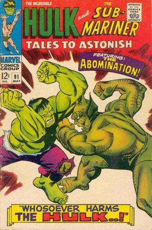 Selling Tales to Astonish #91 (1967) 1st Abomination Cover CGC 4.0 Off White Pages HULK