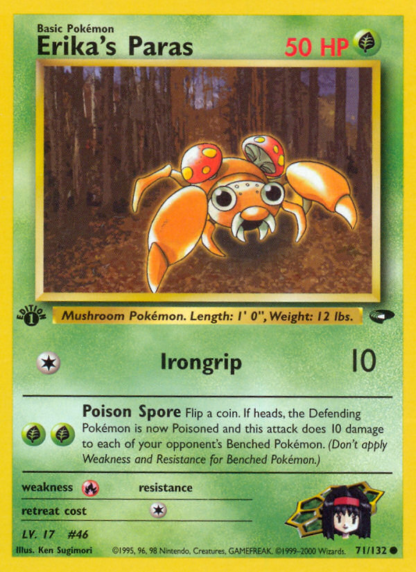 Erika's Paras (71/132) - Gym Challenge (1st Edition) Pokémon Card