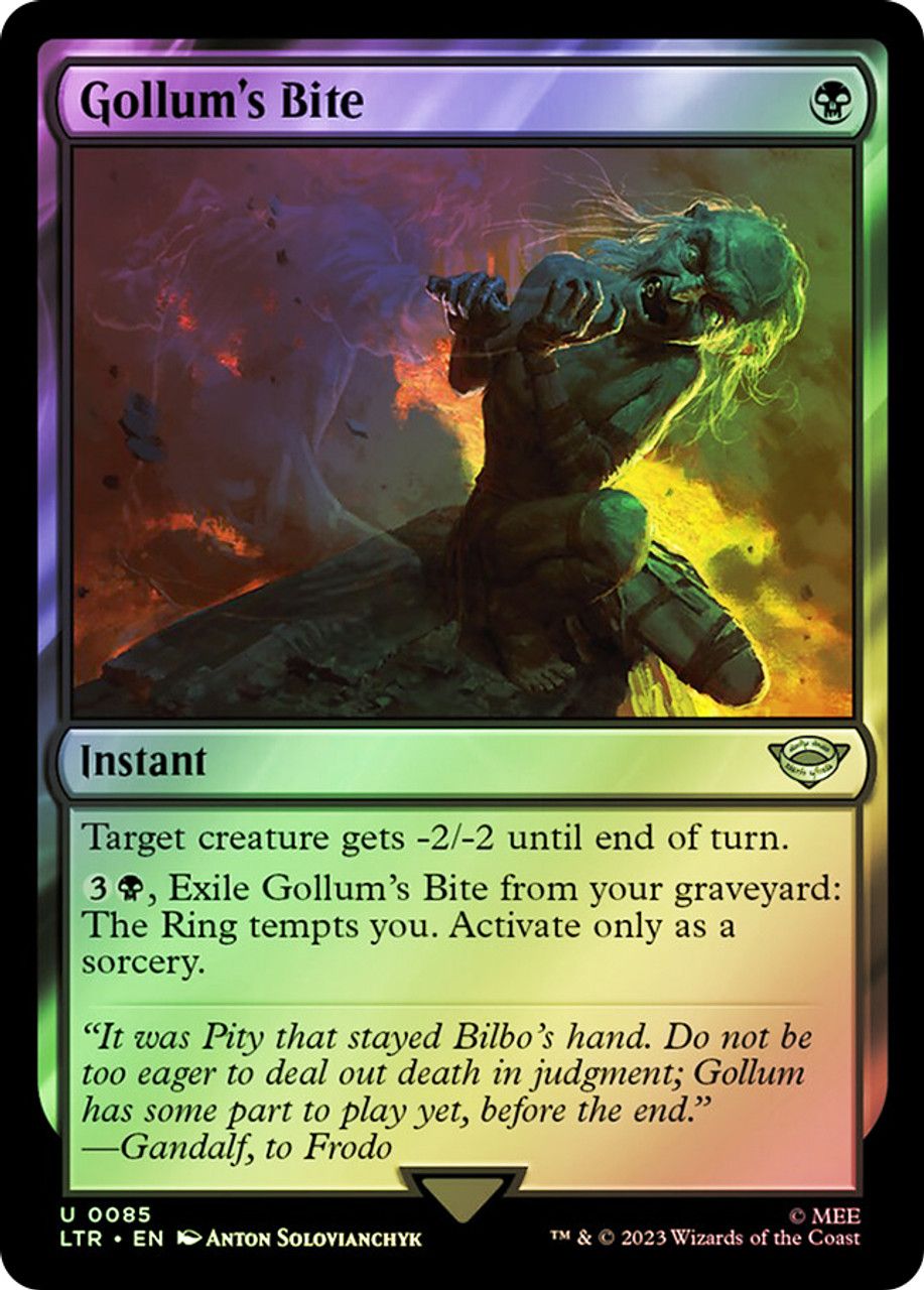 Gollum's Bite (The Lord of the Rings - Foil) Trading Card