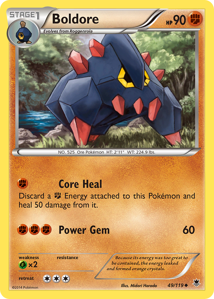 Boldore (49/119) - Phantom Forces Pokémon Card