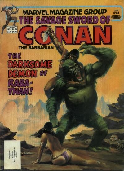 The Savage Sword of Conan #84 Comic