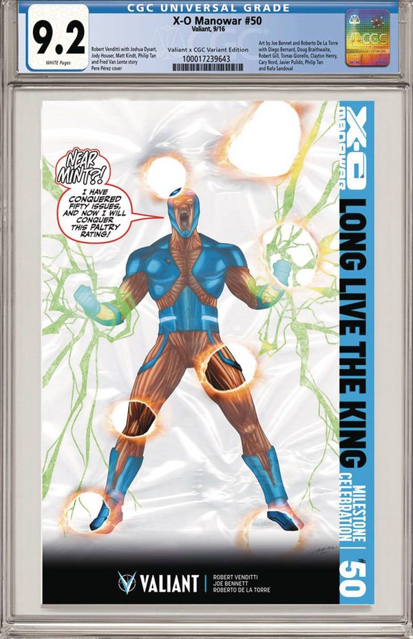 X-O Manowar #50 (Cover H Cgc Replica Perez)