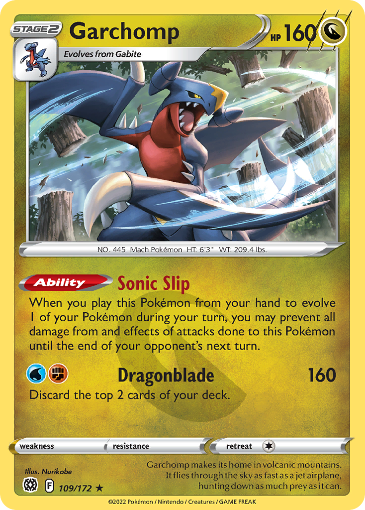 Garchomp (109/172) - Brilliant Stars Pokémon Card