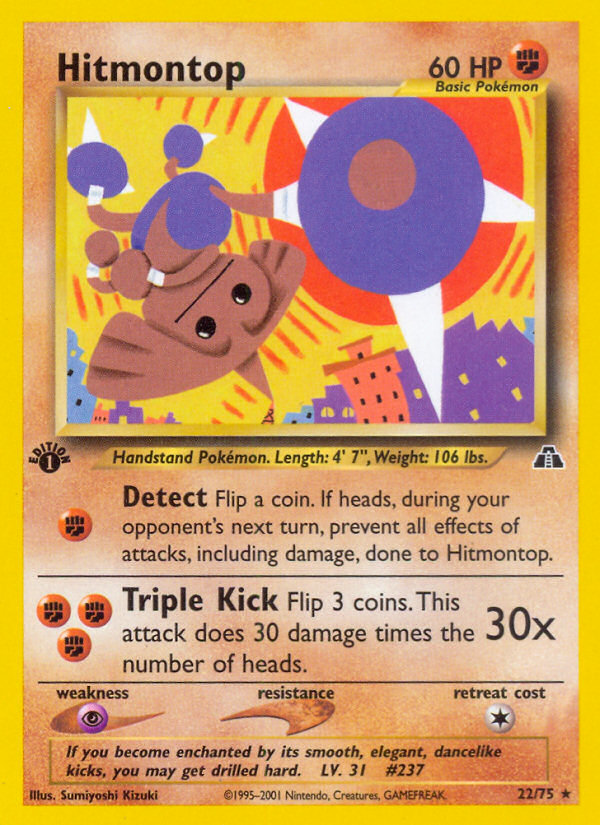 Hitmontop (22/75) - Neo Discovery Pokémon Card