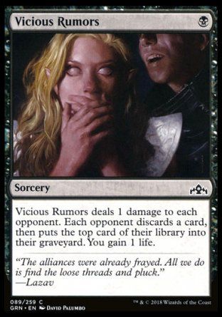 Vicious Rumors (Guilds of Ravnica) Trading Card