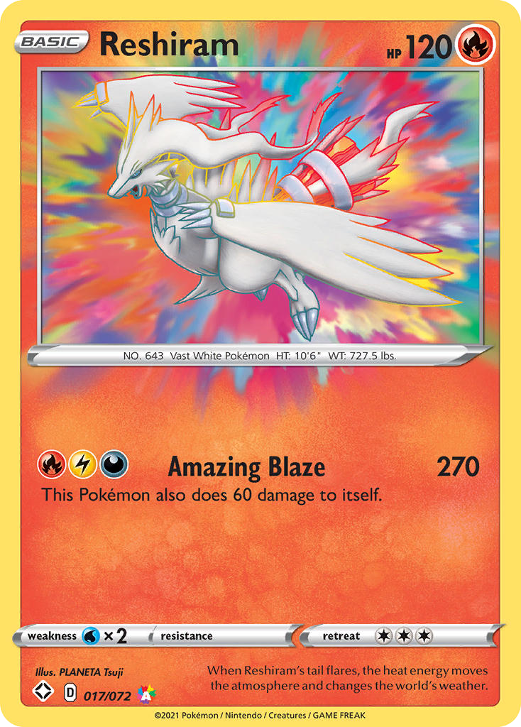 Reshiram (17/72) - Shining Fates Pokémon Card