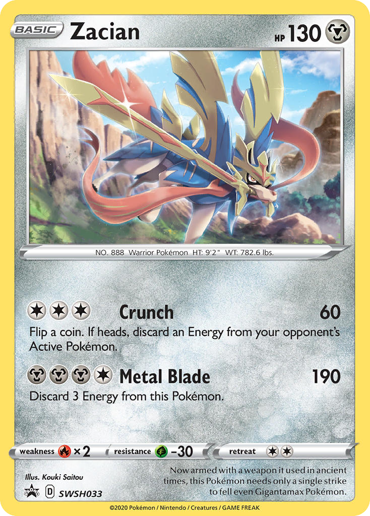 Zacian (SWSH033) - SWSH Black Star Promos Pokémon Card