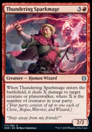 Thundering Sparkmage (Zendikar Rising) Trading Card