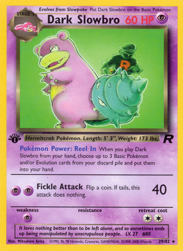 Dark Slowbro (29/82) - Team Rocket (1st Edition) Pokémon Card