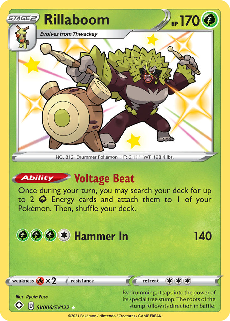 Rillaboom (SV006) - Shining Fates Shiny Vault Pokémon Card