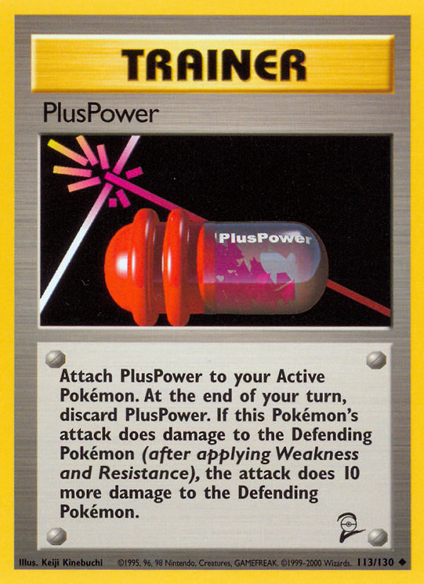 PlusPower (113/130) - Base Set 2 Pokémon Card