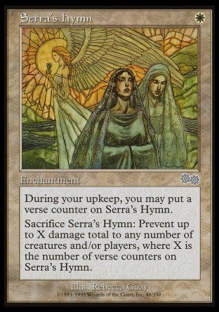 Serra's Hymn (Urza's Saga) Trading Card