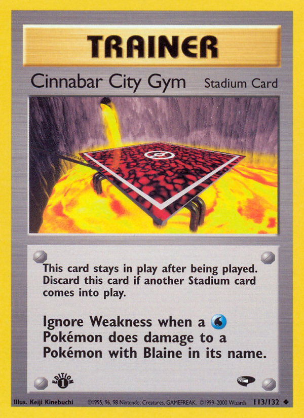 Cinnabar City Gym (113/132) - Gym Challenge (1st Edition) Pokémon Card