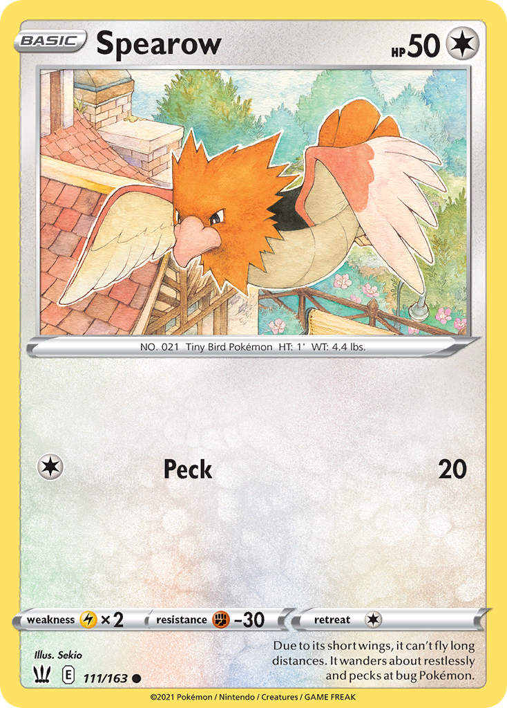 Spearow (111/163) - Battle Styles Pokémon Card