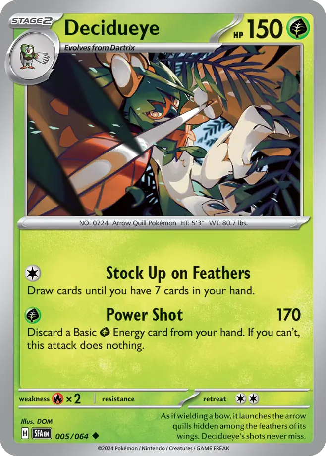 Decidueye (5/64) - Shrouded Fable Pokémon Card