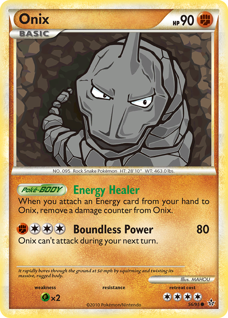 Onix (56/95) - HS—Unleashed Pokémon Card