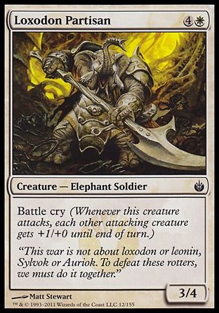 Loxodon Partisan (Mirrodin Besieged) Trading Card